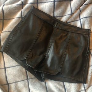 Faux Leather Shorts